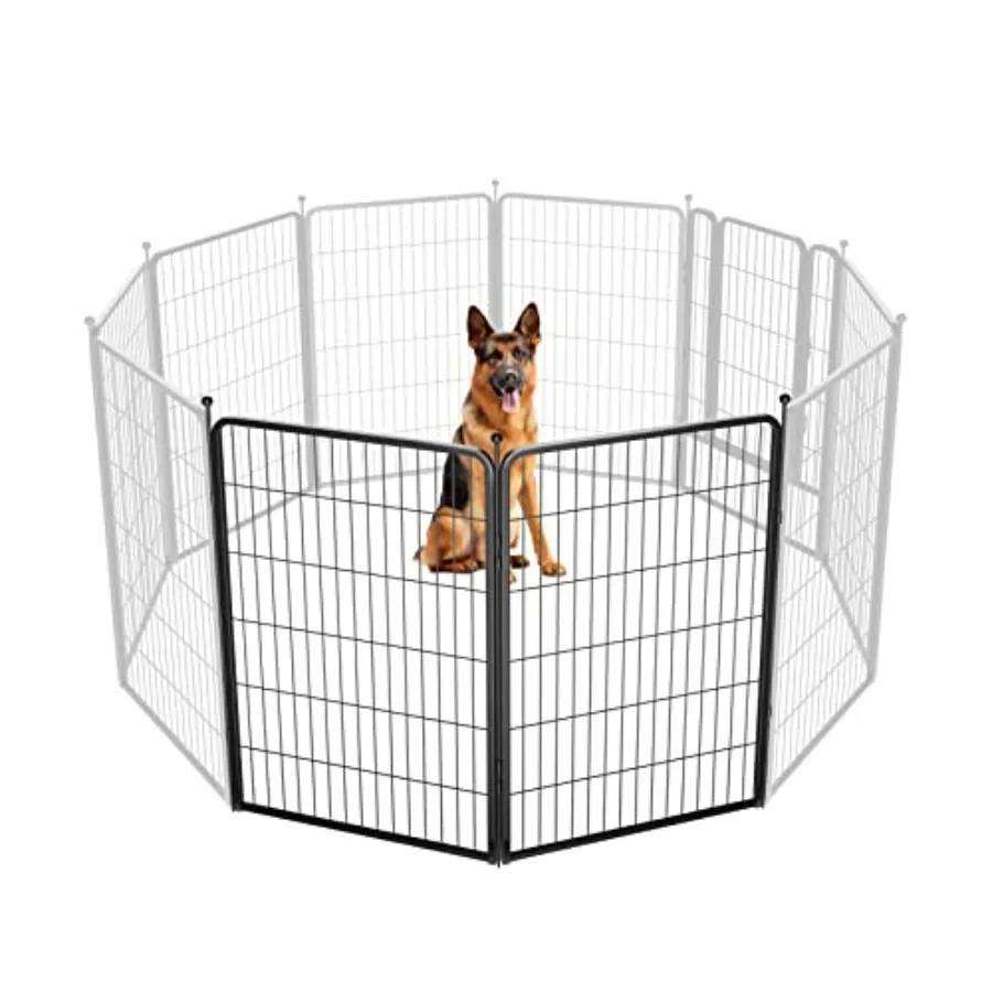 

Rollick Unleashed Dog Playpen for Indoor Yard RV Camping 45 inch 2 Panels for Large Dogs Black│Patented