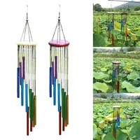 12 Tubes Wind Chimes Pendant Aluminum Tube+Pine Metal Pipe Wind Chimes Bells For Living Bedroom Dining Coffee Shop Wind Chimes