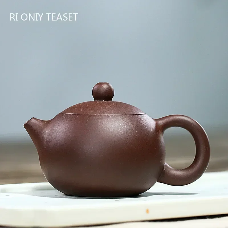 

100ml Yixing Boutique Purple Clay Teapots Ball Shaped Infuser Xishi Tea Pot Beauty Kettle Customized Zisha Tea Set Authentic