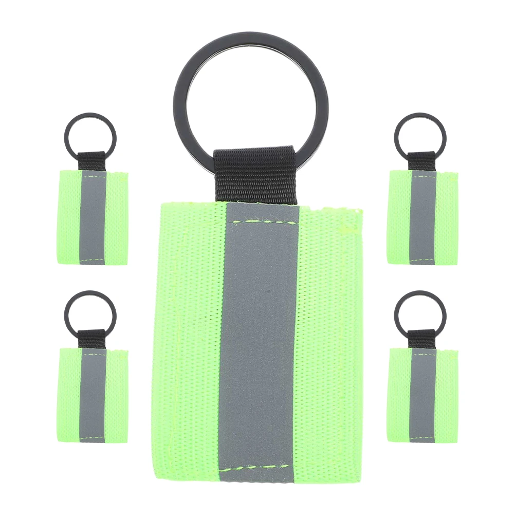 

5pcs Reflective High Visibility Nylon Tags for Backpack Reflective Keychain For Backpack Zipper Pendants Camping Hiking