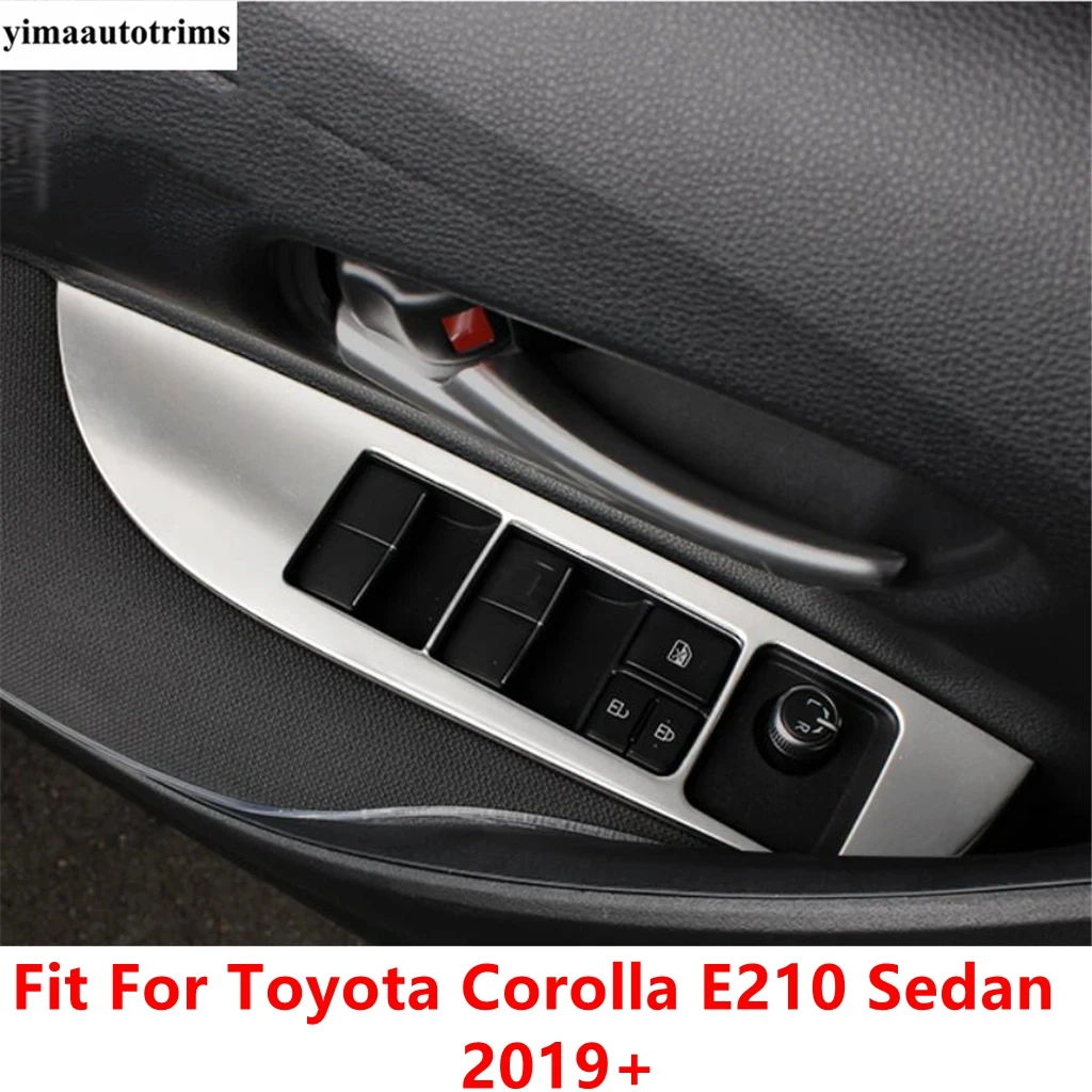 

Car Inner Door Armrest Window Glass Lift Button Switch Panel Sticker Cover Trim Accessories For Toyota Corolla Sedan 2019 - 2024