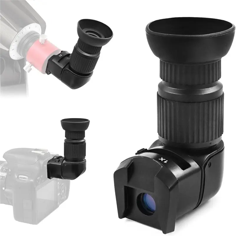 【HOT A69Z!】Right Angle Viewfinder For DSLR Cameras Featuring 1X/2.5X Magnification 6 Mounting Adapters