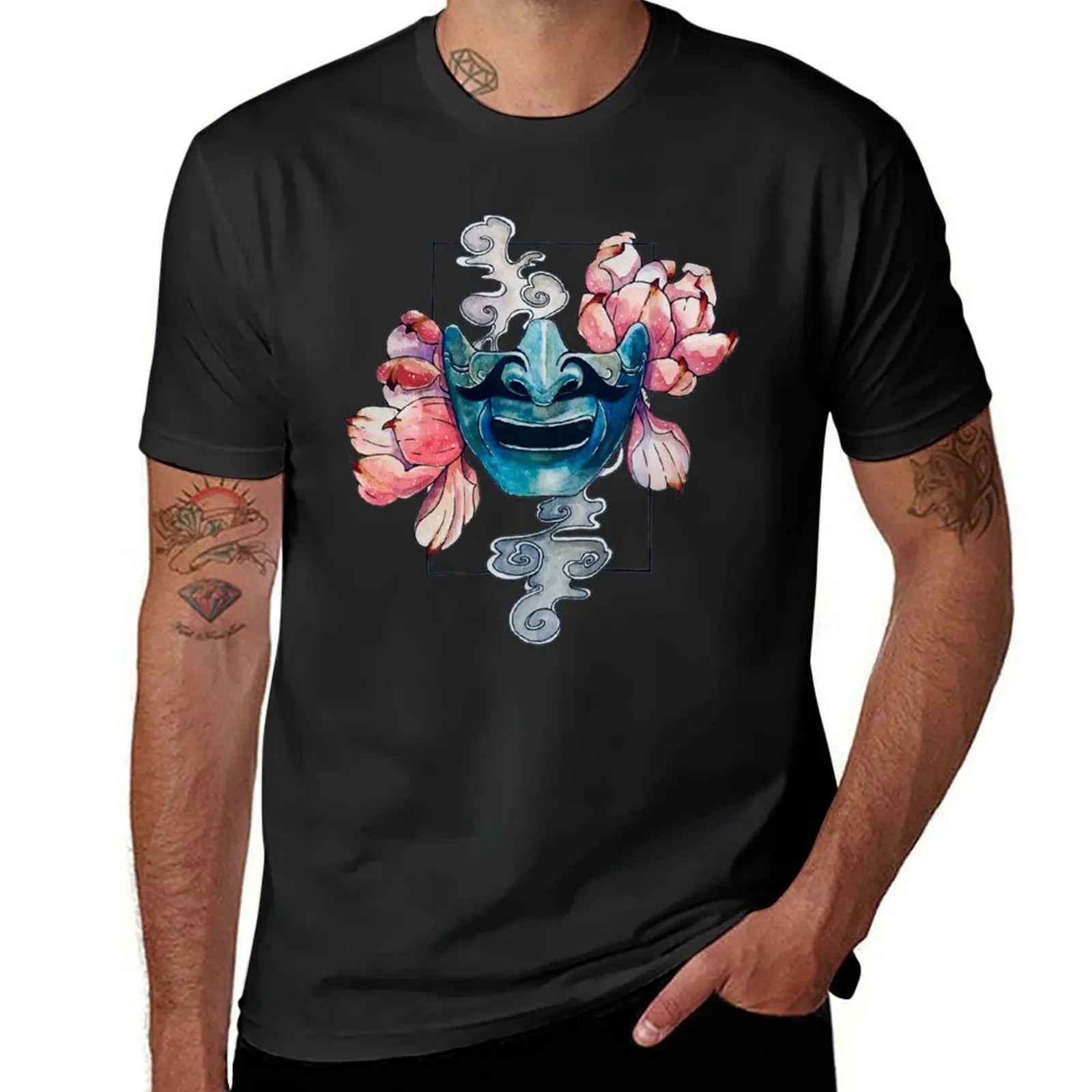 

spring mask T-shirt Blouse summer clothes mens plain t shirts