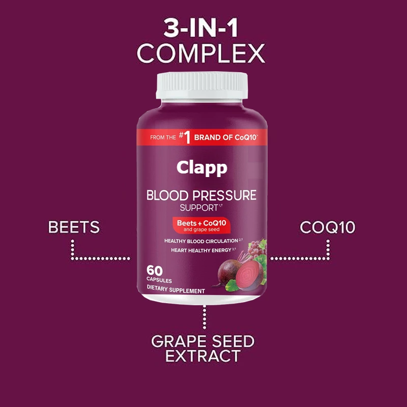 

Blood Pressure Support, 3-in-1 Sugar Beet+coenzyme Q10+grape Seed Extract, Supporting Healthy Blood Circulation