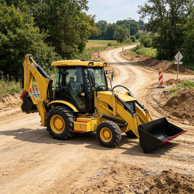 Versatile Backhoe Loader Quick Change Compatible with Multiple Attachment for Farm Trenching Digging Grading Leveling Customized