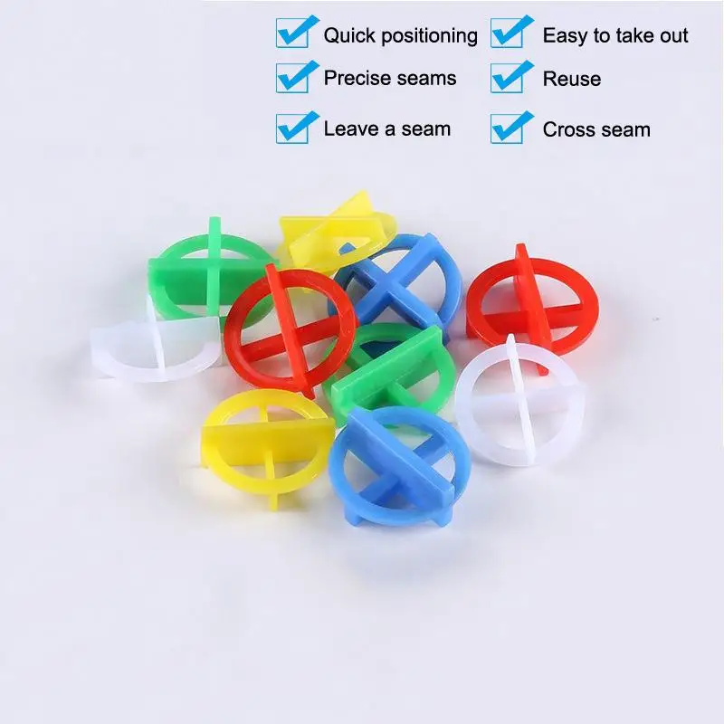 100PcsTile Leveling System Clips Spacers Wedge For Floor Wall Tile Installation With Plastic Sizes 1 To 3mm