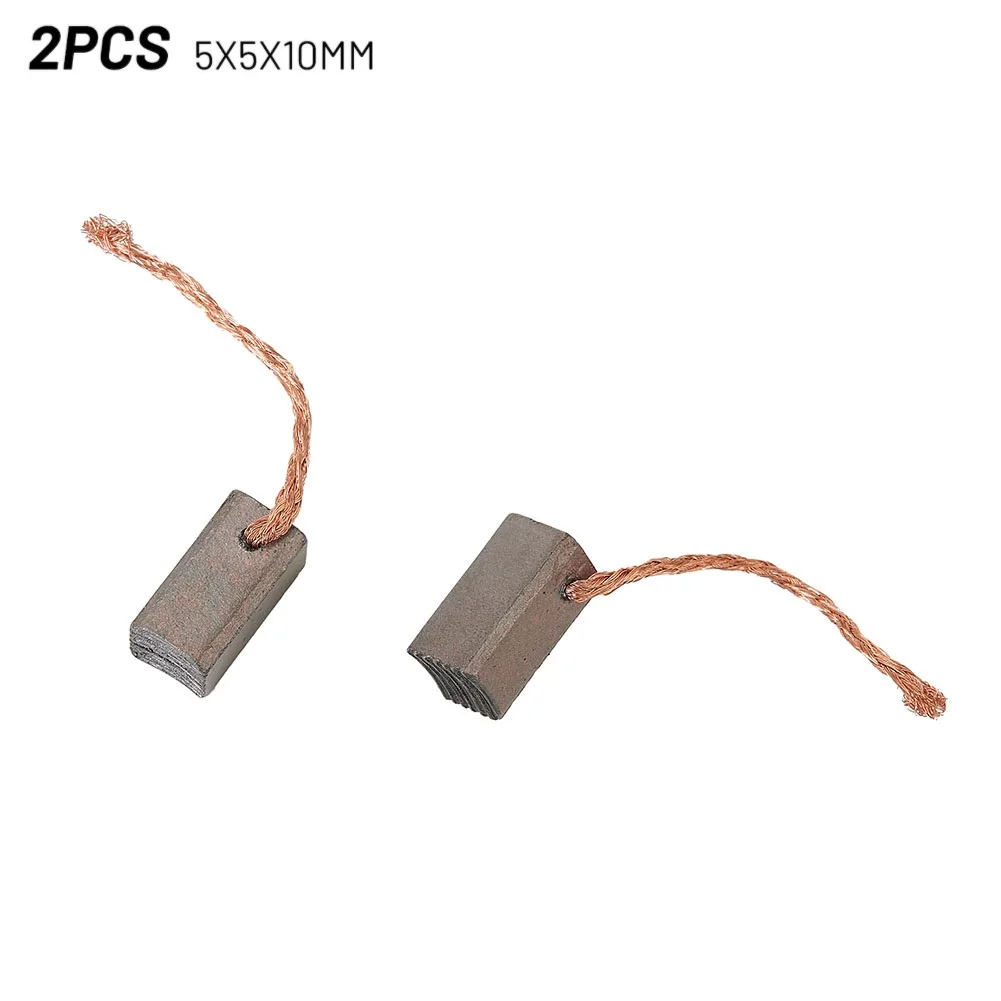 Carbon Brush Set for Automotive Wiper Motor Climate Control Auxiliary Water Pump 5x5x10 mm Direct Fit Replacement
