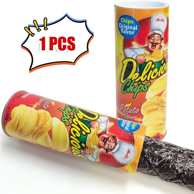 The Potato Chip Snake Can Jump Spring Toy Gift April Fool Day Halloween Party Decoration Jokes in A Gag Prank Large Size