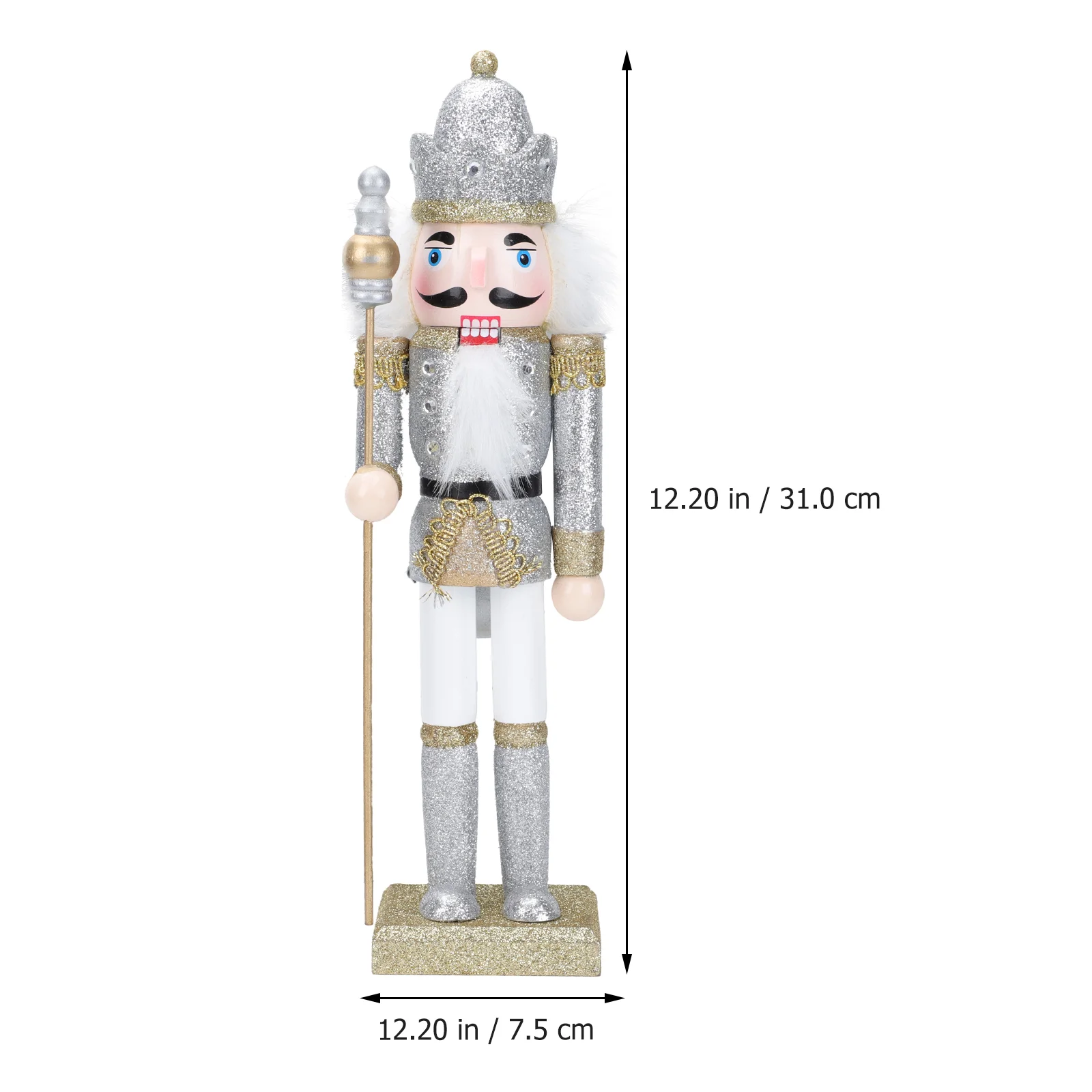 Nutcracker Atmosphere Adding Decoration Walnut Soldier Clip Wooden Cotton Traditional Holiday