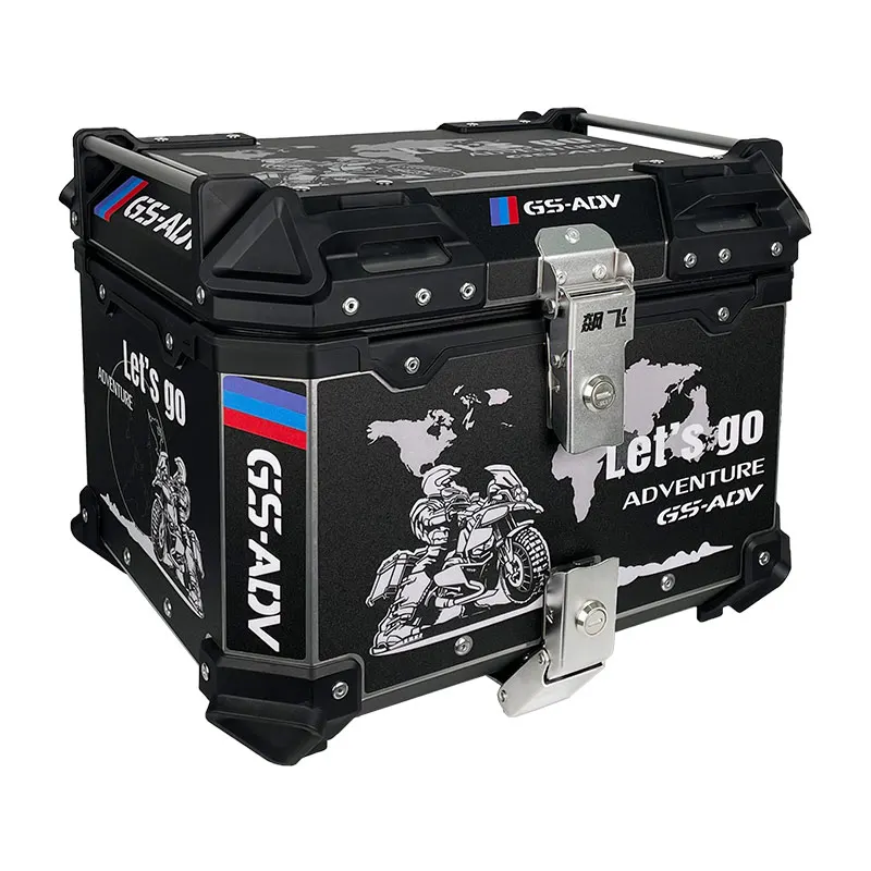 

STLF Chasing Factory Universal Aluminum Motorcycle Top Box Quick Release 45L Luggage Tail Boxes Motorcycles