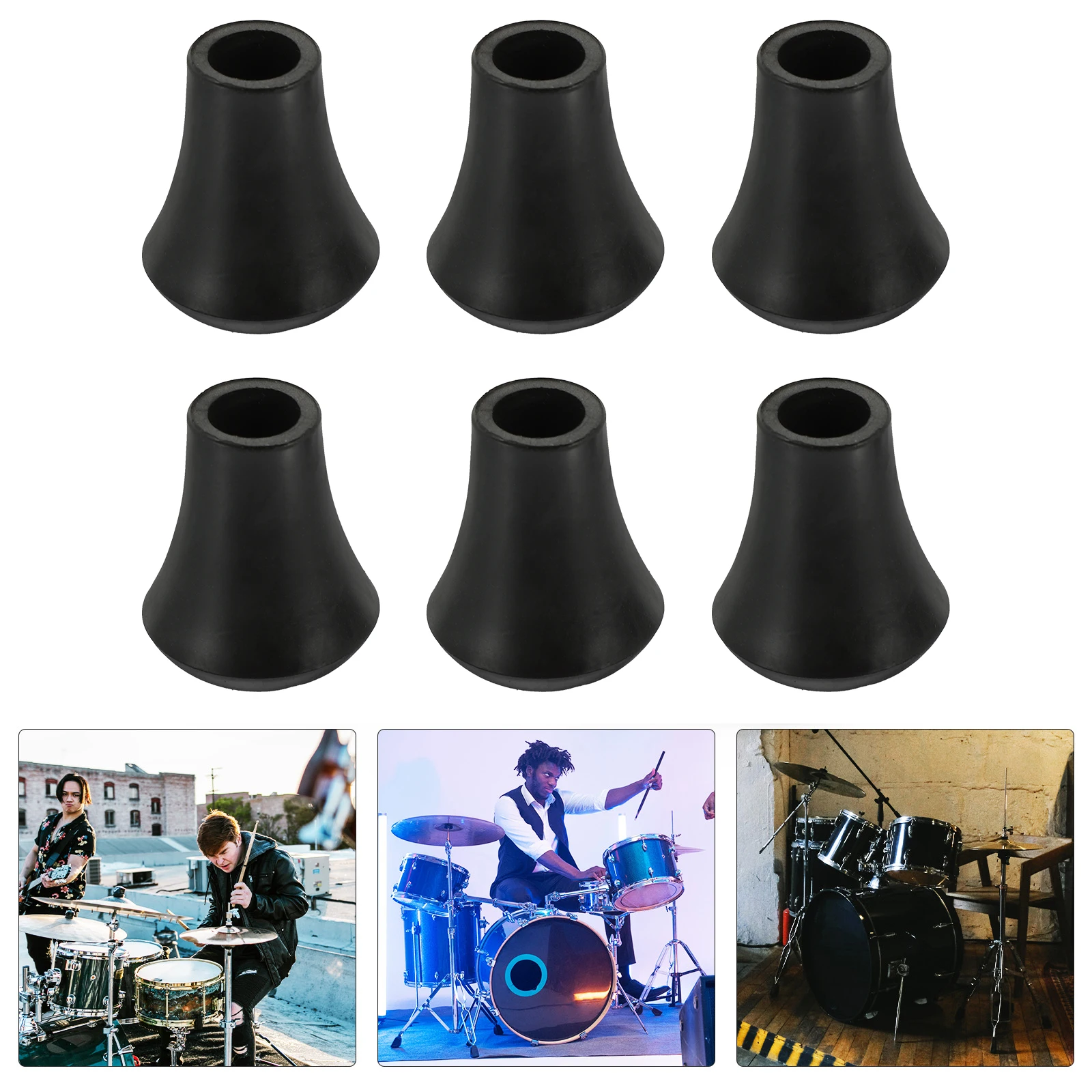 

10 Pcs Rubber Feet Replacement Floor Protectors Stand Parts Snare Pedal Drum Leg Protectors Accessories Durability Stability