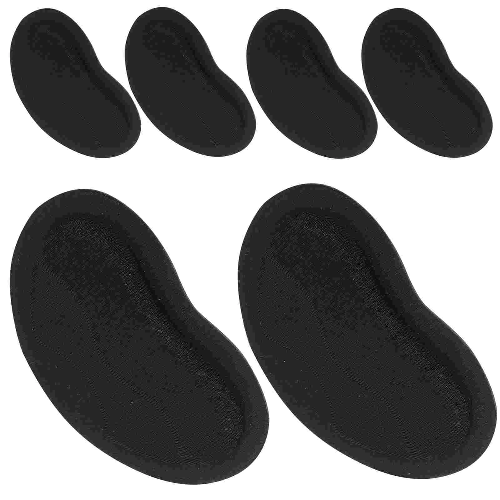 

3 Pairs Half Size Pads Replaceable Heel Cushions Inserts for Women Black Pumps High Heels Shoes