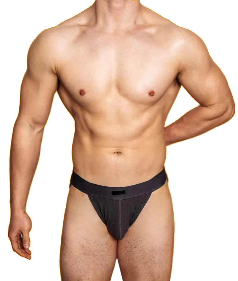 ملابس داخلية للرجال سراويل داخلية مثلثة مريحة بلون سادة