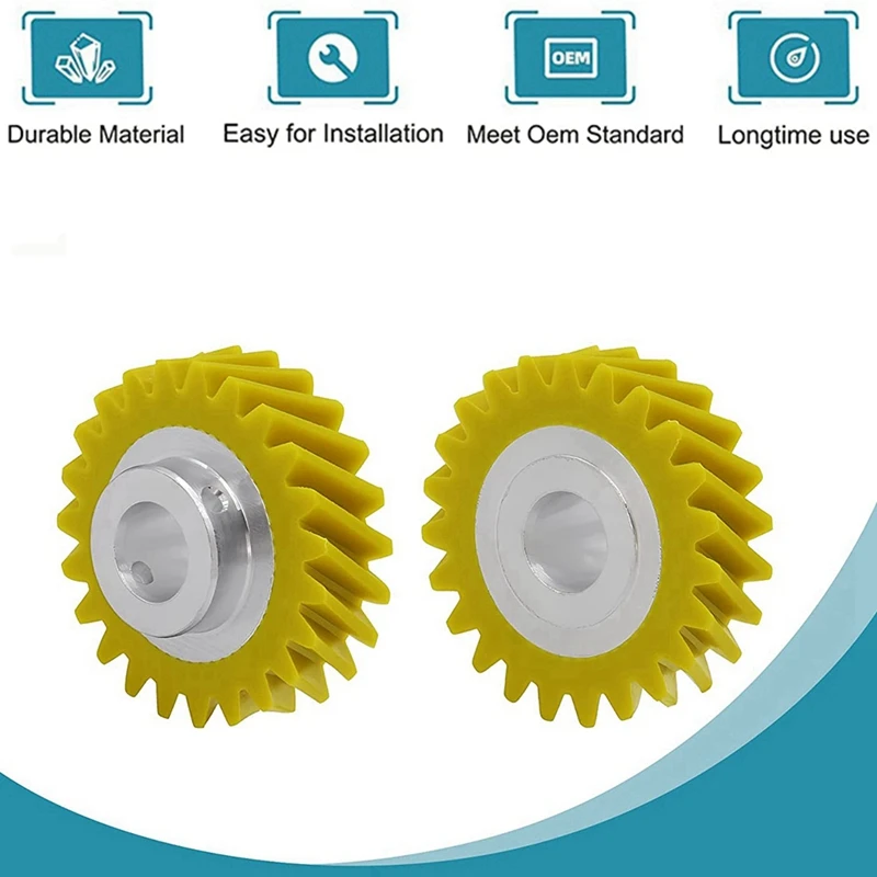 2PCS Mixer Worm Gear Spare Parts Accessories For Whirlpool & Kitchenaid Mixers Gear Replace Parts 4162897 4169830 AP4295669