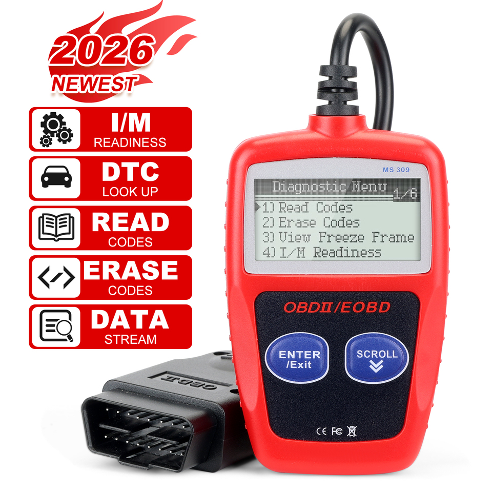 MS309 OBD2 Diagnostic Scanner Auto Car Health Check Code Reader Scanner Tool for All Cars Models
