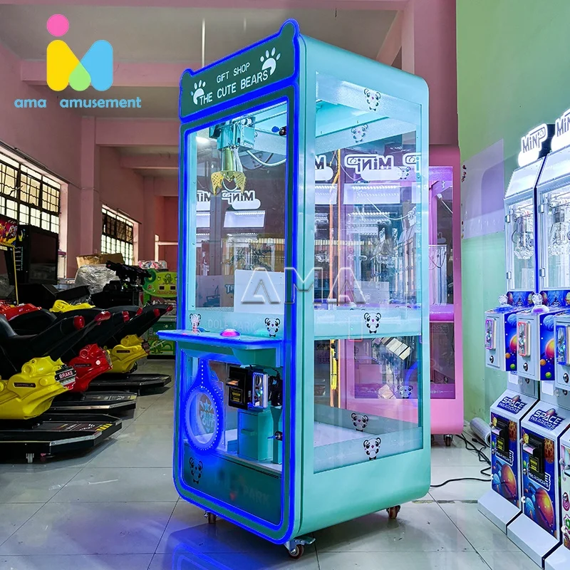 

Teddy Bear Stuffing Machine High Quality Metal Material Coin Operated Toy Stuffing Crane Vending Machine