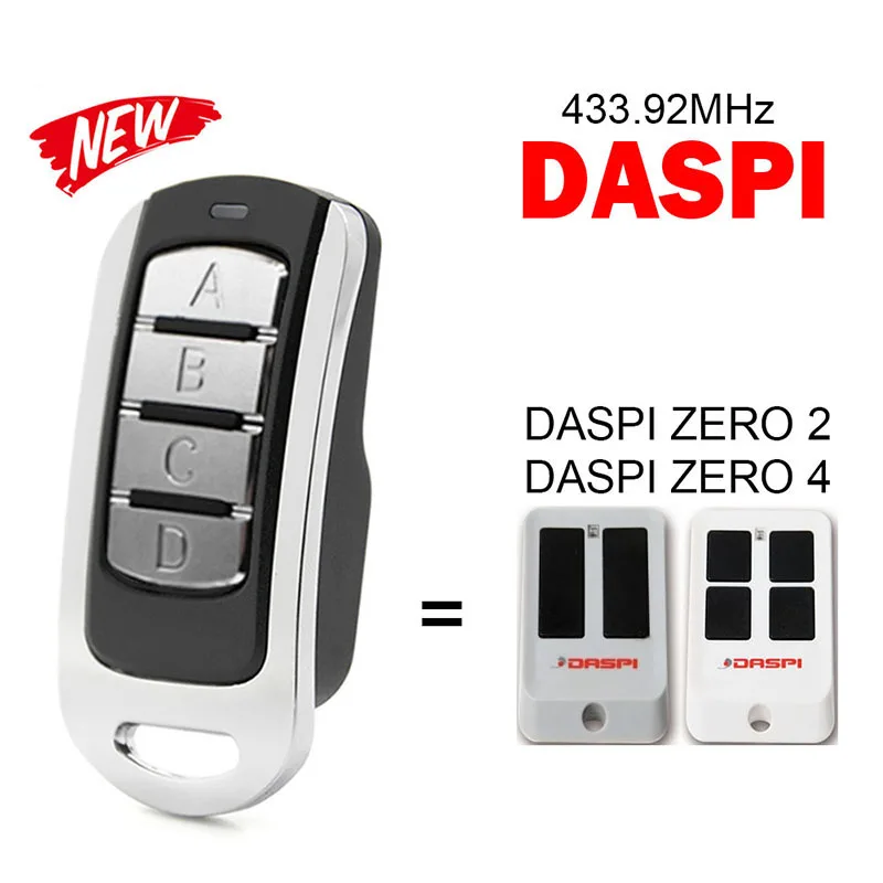 

DASPI Remote Control 100% Clone DASPI ZERO 2/4 Garage Door Opener Electric Door Controller Key Duplicator Transmitter 433.92MHz