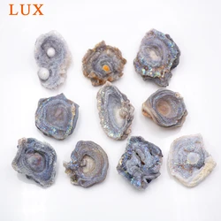 Galaxy Druzy Stone Titanium Chalcedony Druzy Slab 25-30mm Amazing Free Form Sun Agates Drusy X090