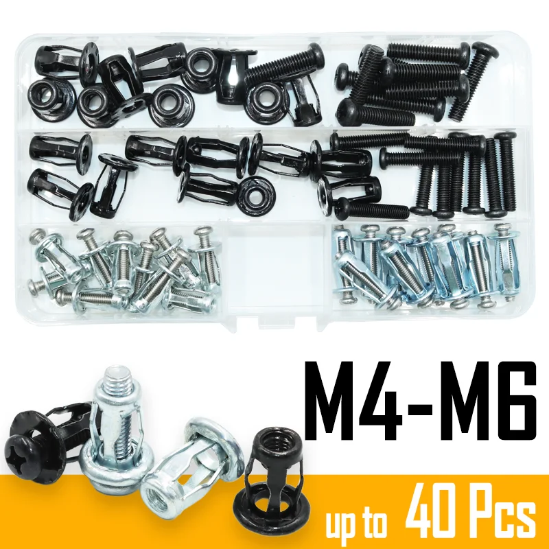 Petal Shape Metal Rivet Nuts Kit M4 M5 M6 Molly Jack Nuts Screws Expansion Bolt Curtain License Plate Panel Clamp Lock Rivetnut