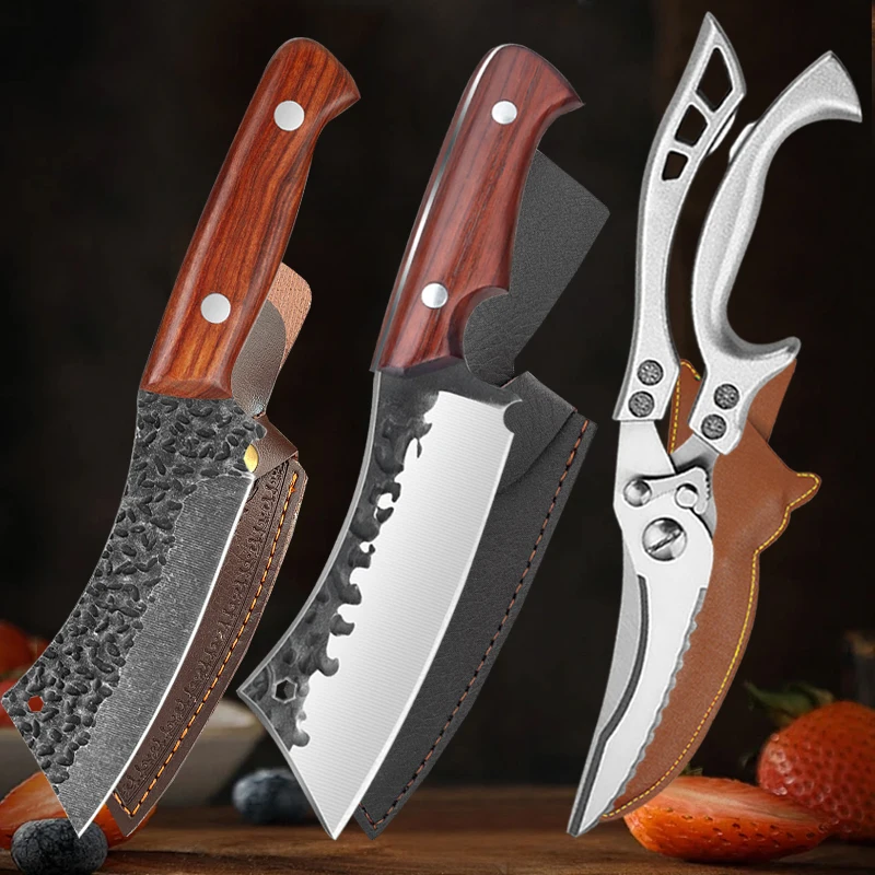 

Kitchen Carving Knife Vegetable Slicing Knife Stainless Steel Boning Knife Meat Cutting Knives Kitchen Chicken Bone Scissors