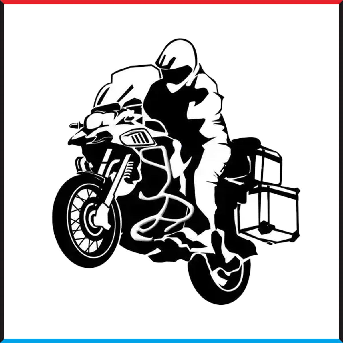 

R1200 GS R1200GS Adventure Motorcycle Aluminum Alloy Box Sticker Triple Black Side Case Decals For R 1200 GS ADV 2004-2024