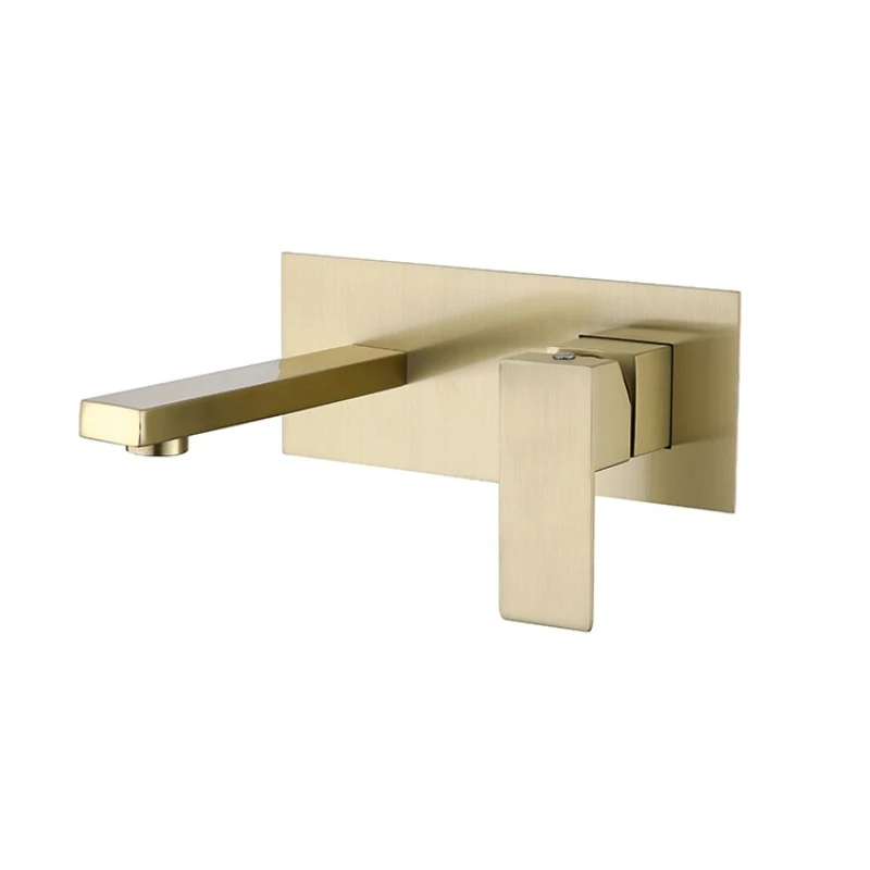 Stainless steel 304 black gold mixer wall-mounted basin bathroom hidden faucet