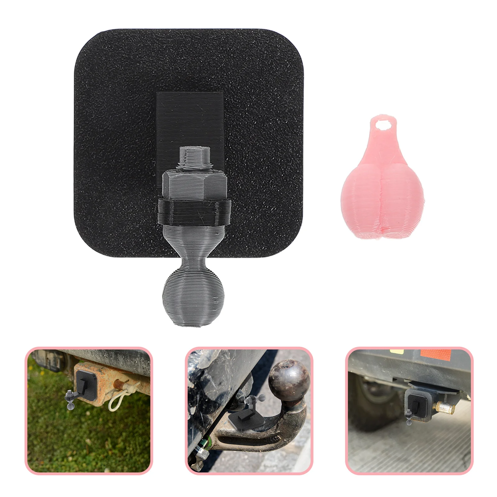 

2Pcs Mini Trailer Hitch Ball Cover Truck Tow Hook Novelty Durable Hitch Accessories Trailer Towball Protector