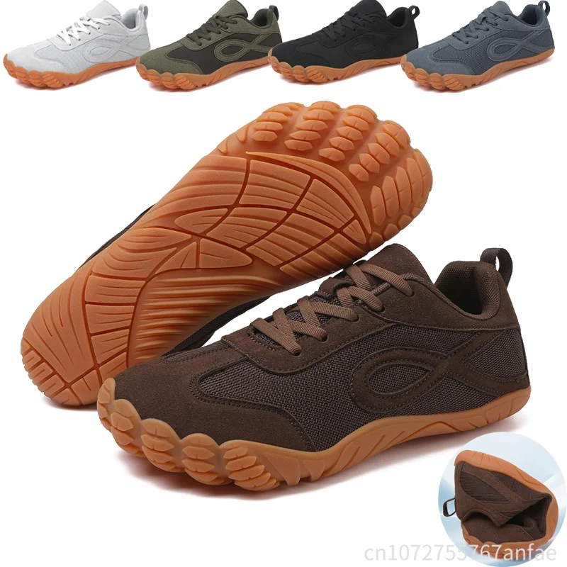 Mens Womens Wide-Toed Shoes Minimalist Non-Slip Breathable Walking Shoes Zero Drop Barefoot Shoes Men's Simple Sports Shoes