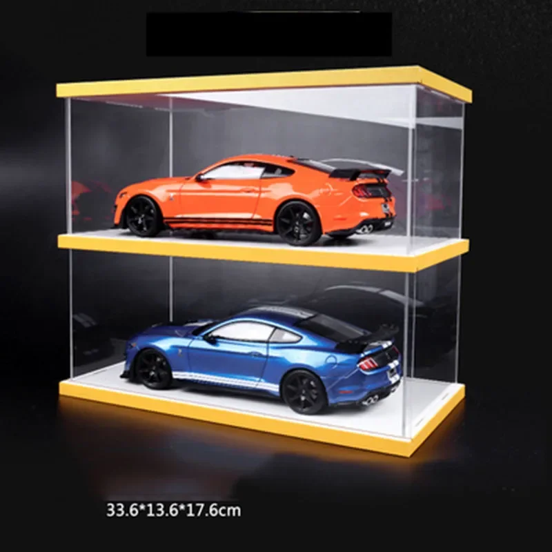 1/18Scale Cars Model Special Display Box Leather Base Acrylic Dust Cover Car Model Display Cover Decoration Gift Decoration Toys