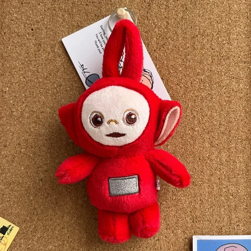 Teletubbies-Clé en peluche de dessin animé pour enfants, attrape-beurre, chiffon, mignon, décoration, garçon, fille, cadeau d'anniversaire