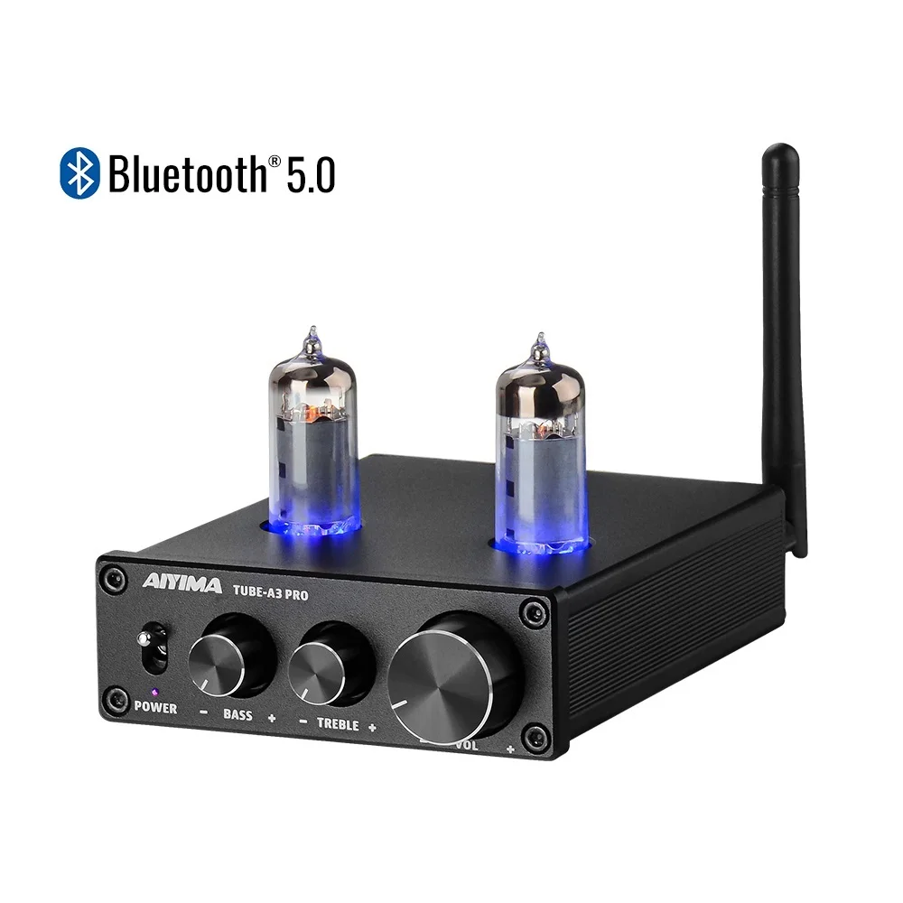 Top Audio Tube A3 Pro Vacuum Tube Amplifier Preamplifier Bluetooth 5.0 Bile Pre AMP Preamp With Treble Bass Tone Adjustment