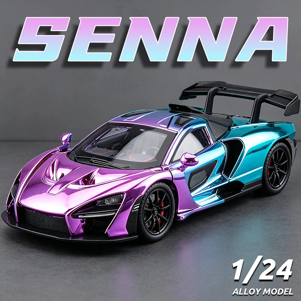 1-24-セナ-p1-ミニチュアモデルおもちゃ-スポーツカー-合金ダイキャスト-サウンドライト-ドア開閉-ショックアブソーバー搭載-子供向けスーパーカーおもちゃ
