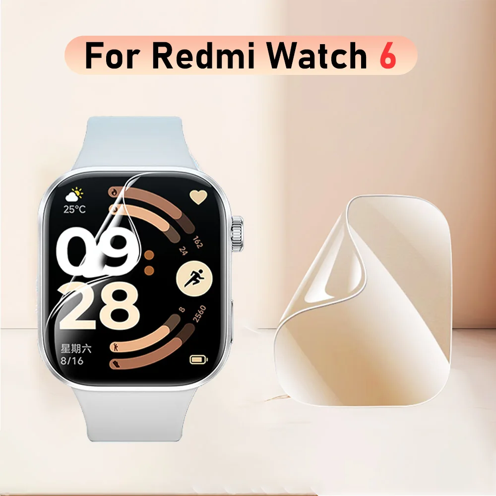 واقي شاشة لساعة Redmi Watch 6 طبقة هيدروجيل مضادة للخدش، طبقة حماية ناعمة شفافة عالية الدقة لملحقات Redmi6 #1