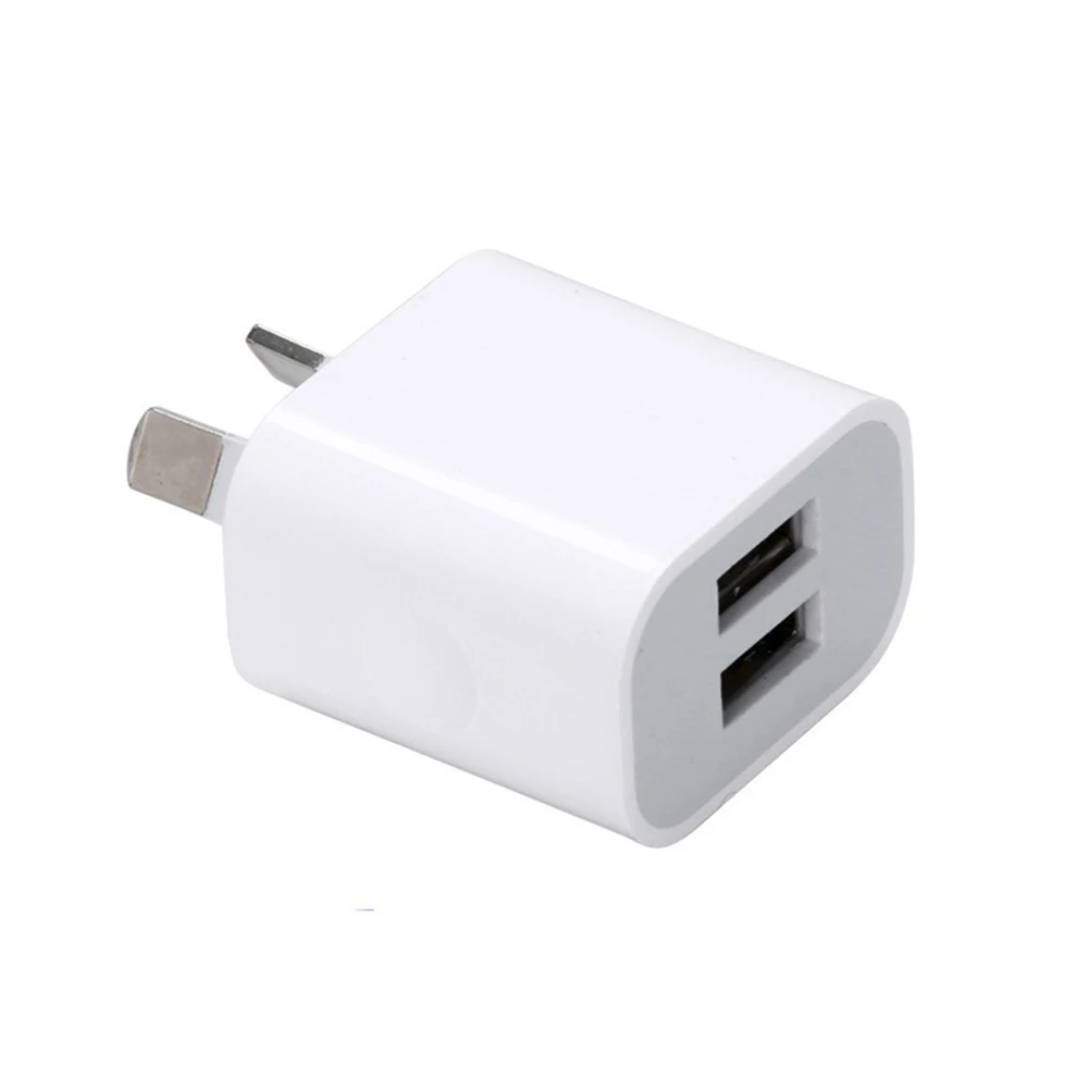 

Wall Charger Adapter 5V 2.1 A Power Plug Dual USB Mobile Phone Charger Plug AU Adapter Universal USB Charging White