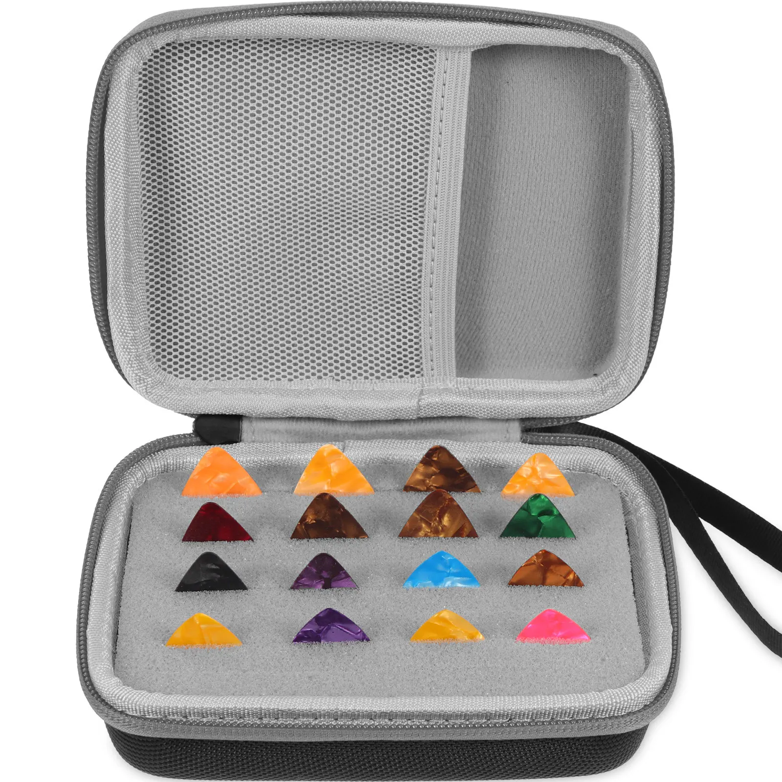 1Set Heavy-Duty Guitar Pick Container Made of Premium Material Portable Picks Bag for Bass Guitar Capo Small Gear Easy Carry