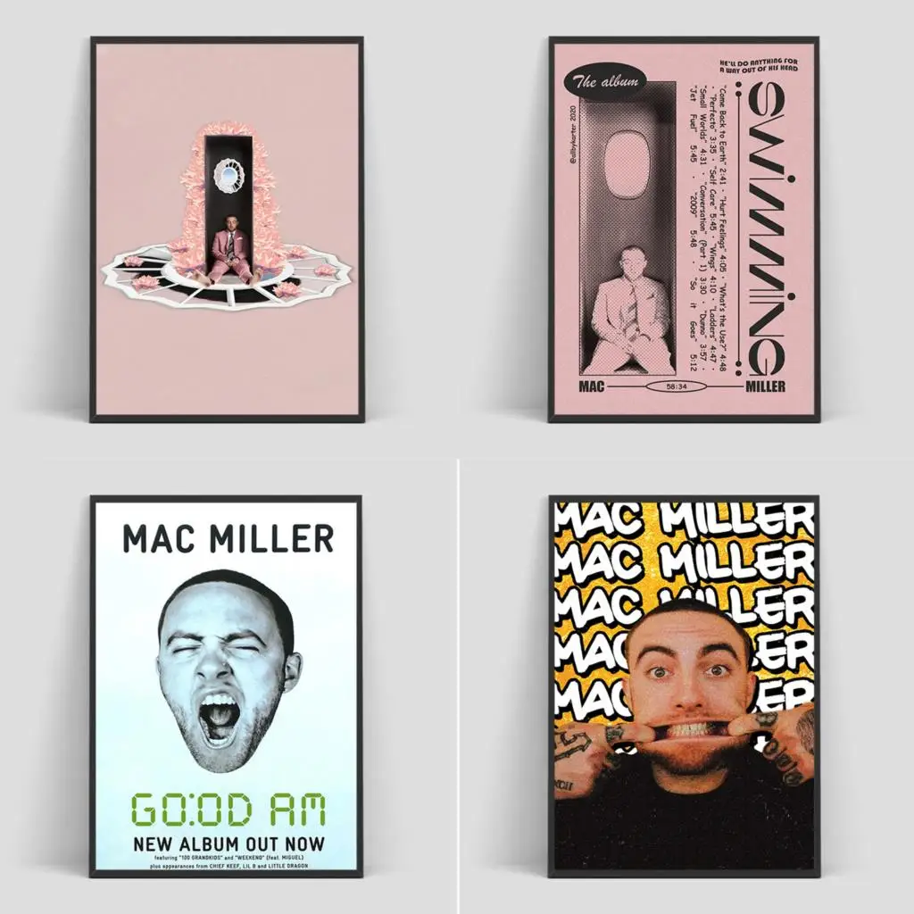 

Hip Hop Rapper M-Mac M-Miller Poster Home Decor Posters for Wall Decororation Painting on Canvas Living Room Decoration Art Home