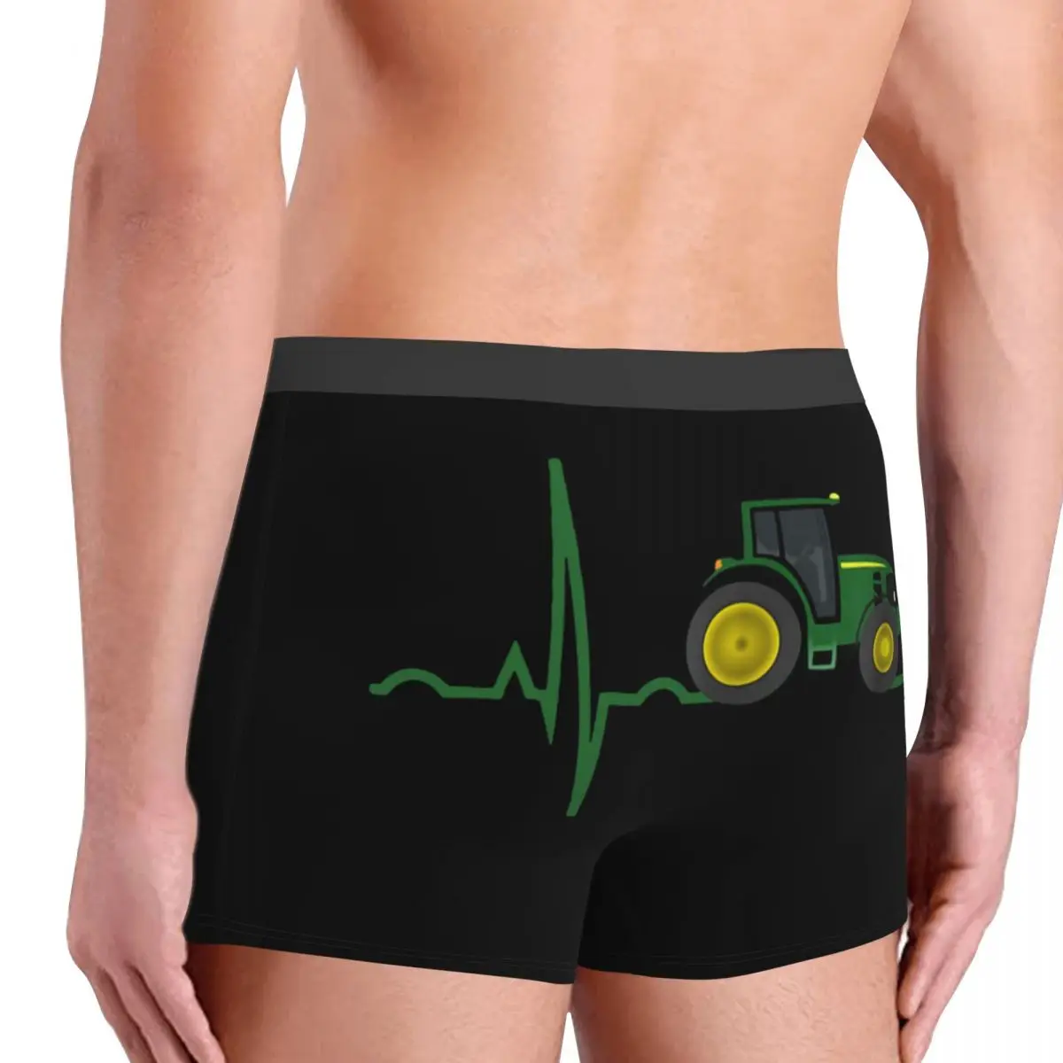 Tractor Heartbeat Underwear Men Print Customized Boxer Shorts Panties Briefs Breathable Underpants