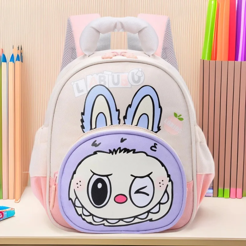 

Cartoon Children Girl Boy Schoolbag LABUBU New Kindergarten Student Cute Leisure Burden Reduction Light Backpack handbag