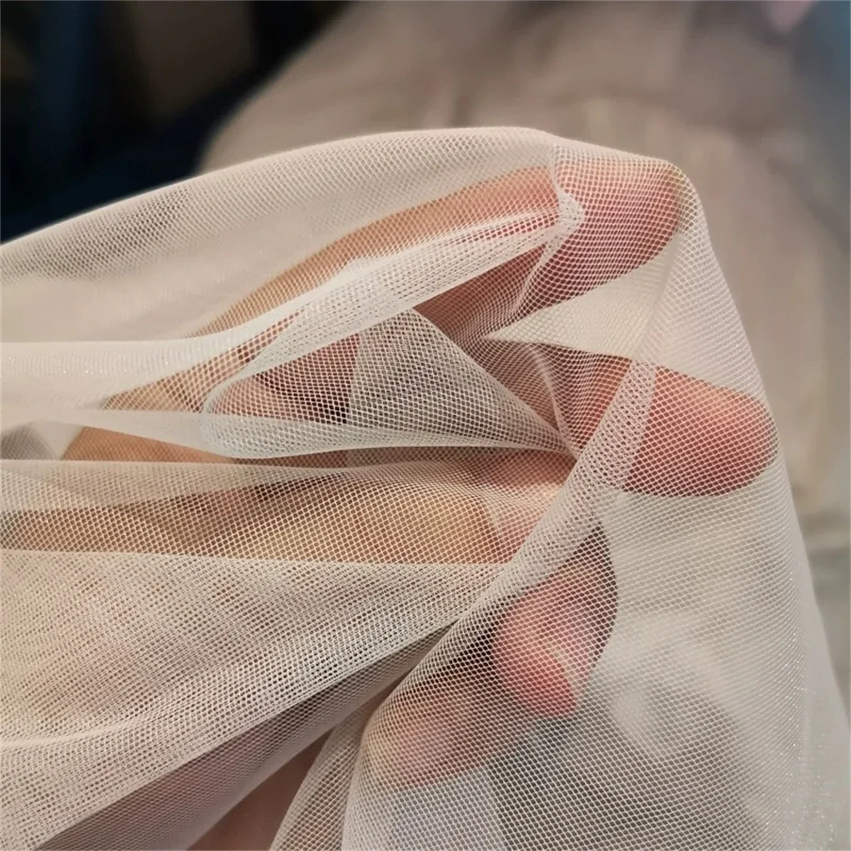 NEW Soft Mesh Tulle Fabric Swiss Sheer Tulle for Illusion Bridal Veils Wedding Dress White Ivory Black 160cm in Width