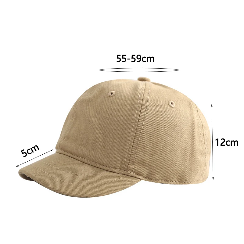 Solid Color Short Brim Baseball Caps for Men Women Outdoor Cotton Adjustable Cap Bone Gorras Casquette Soft Top Trucker Hats