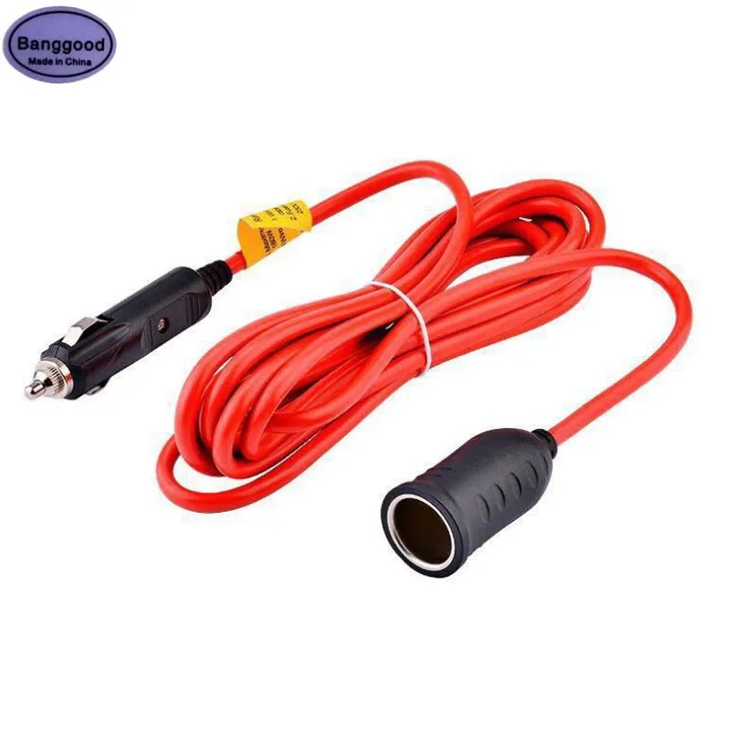 3.6m12V 24V Universal Car Cigarette Lighter Power Extension Cable Power Supply Adapter Plug Extender Plug Socket 15A Fused