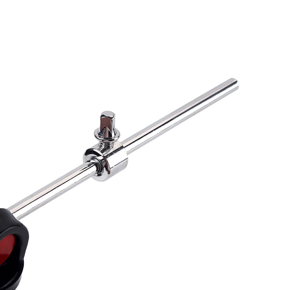 Silicone Drum Beater for Bass Drum – Red Circular Percussion Hammer with Stainless Steel Shaft