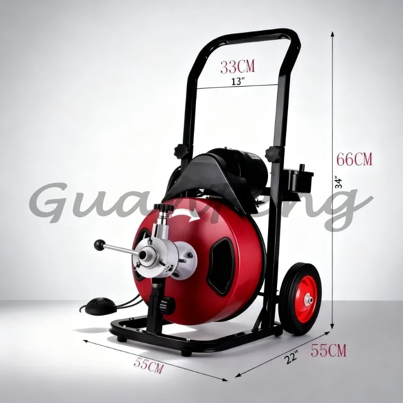 370W professional drain dredger, automatic drain dredger, sewer cleaning machine