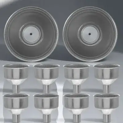 

10Pcs Stainless Steel Mini Funnels Wide Mouth Oil Bottle Transferring Funnel Household Kitchen Liquid Filling Tool