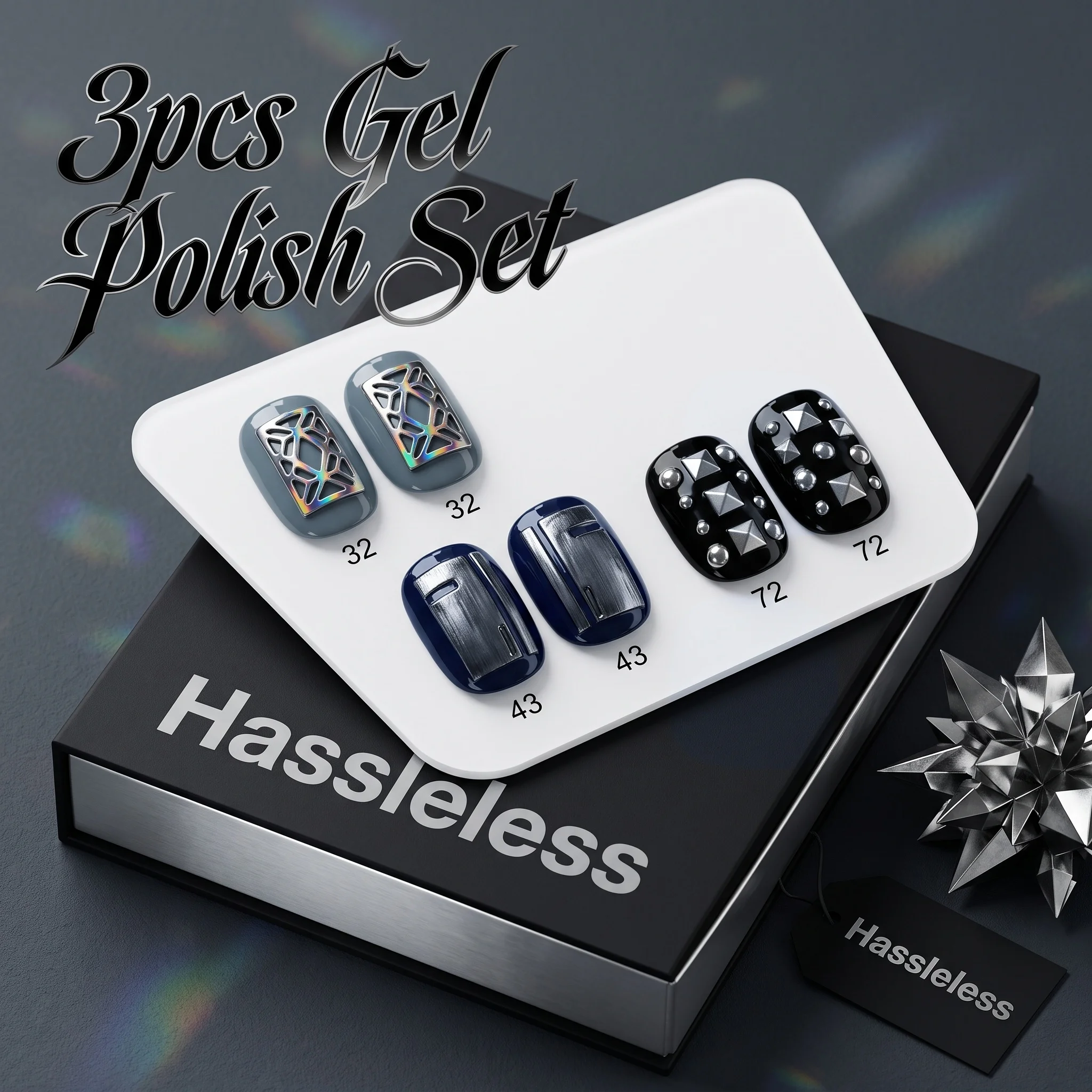 Problemlose 3-teilige Kombinat – Nail Art Navy Bewertung und Preis