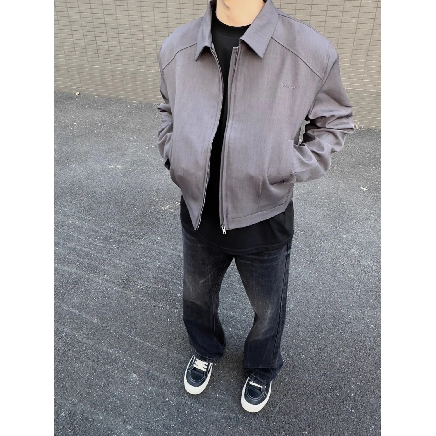 

Cleanfit ort Casual Jaet Detachable oulder Pads Men's Faion AN Polyester Fiber Summer Outerwear Loose Fit Sle