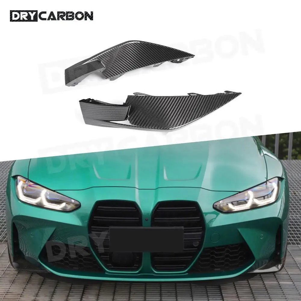 Dry Carbon Fiber Front Bumper Lip Splitter Spoiler Side Aprons Flaps for BMW G80 M3 G82 G83 M4 2021+ FRP 