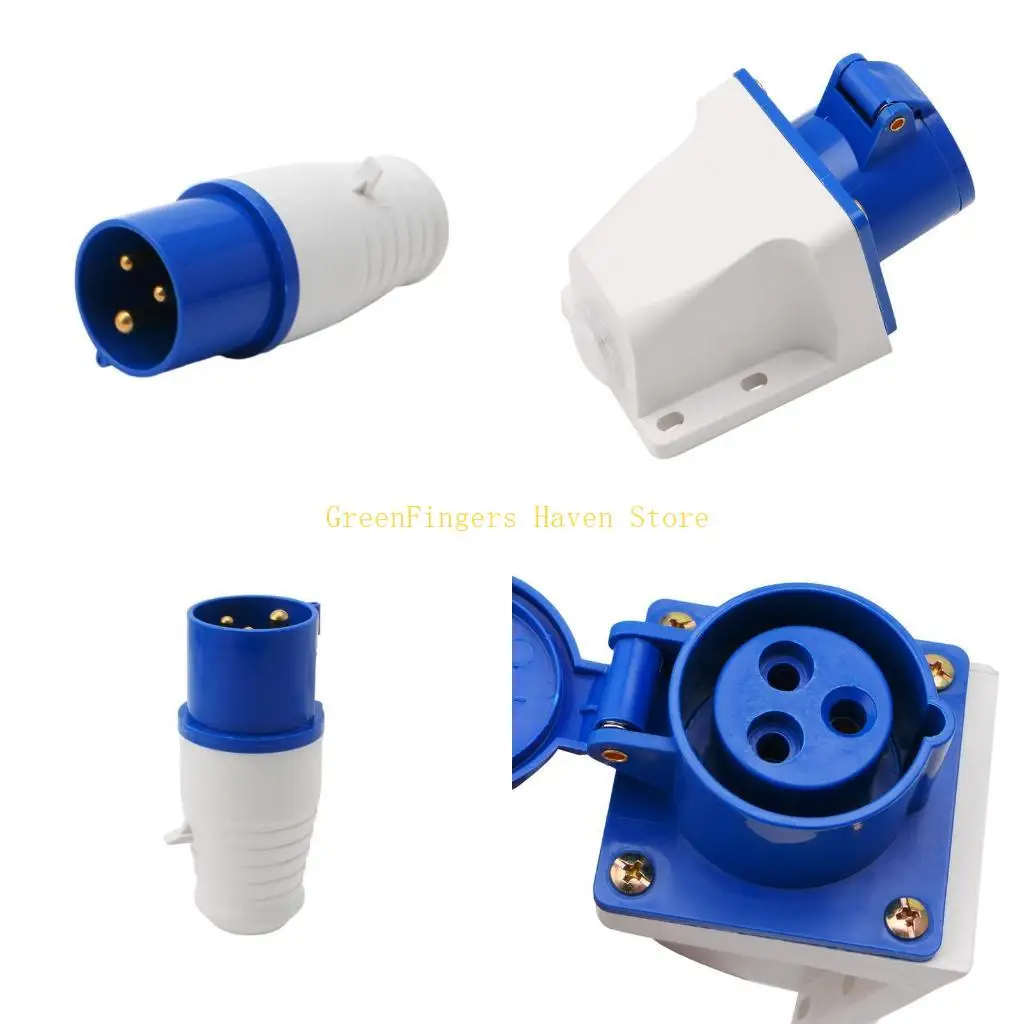 

F68D 16 Амп 3-контактная промышленная вилка 220-250В погодостойкая IP44 2P+E 3Phase 16A