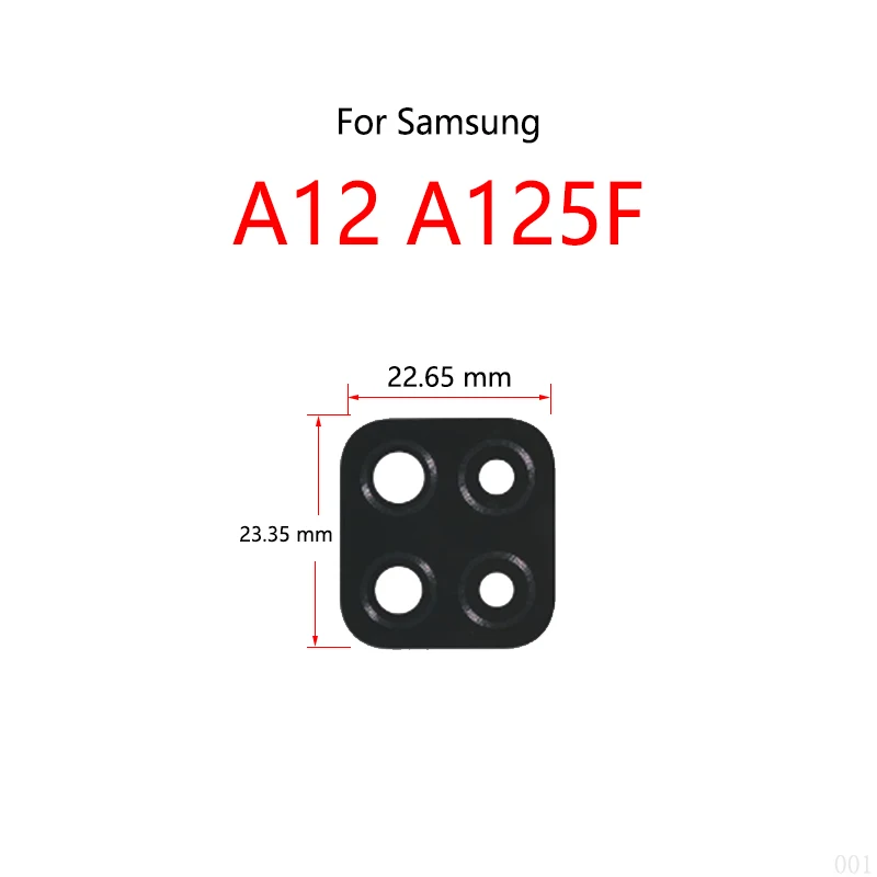 삼성 갤럭시 A12 A125F 후면 렌즈 후면 카메라 유리 렌즈 미러 2 개/몫