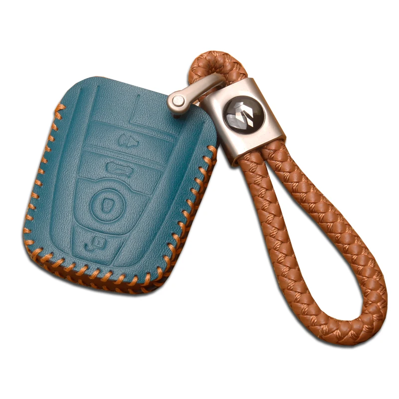 For Bmw I3 I8 Leather Car Key Bag Case Wallet Holder Key Cover Key Chains Car Accessories